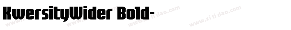 KwersityWider Bold字体转换